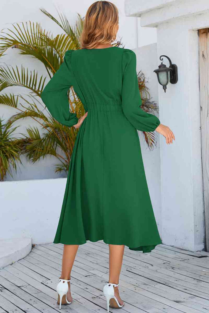 Twisted Long Sleeve Midi Dress – La Boutique Dacula