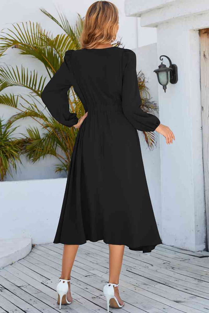 Twisted Long Sleeve Midi Dress – La Boutique Dacula