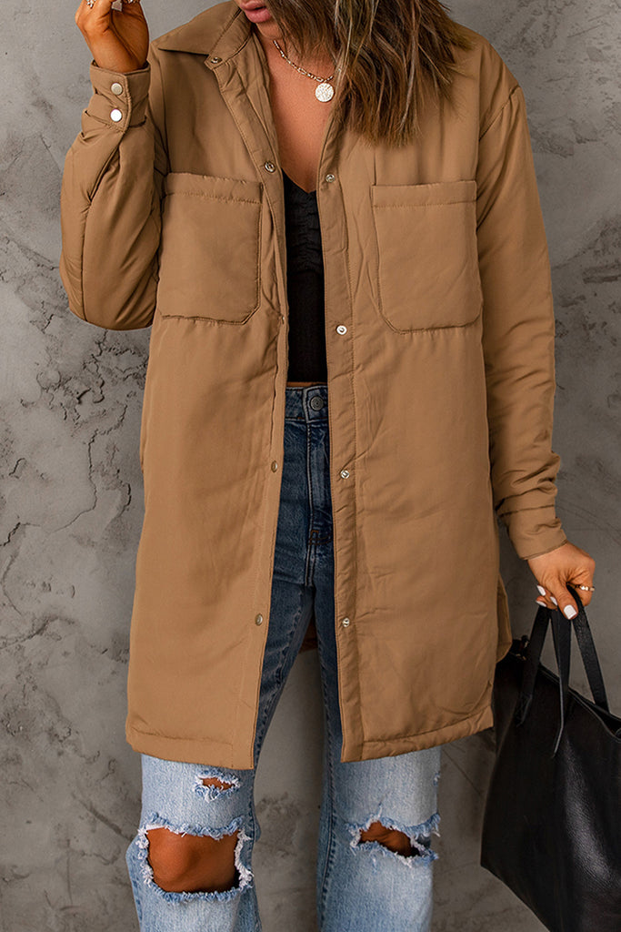 Snap Down Side Slit Jacket with Pockets – La Boutique Dacula