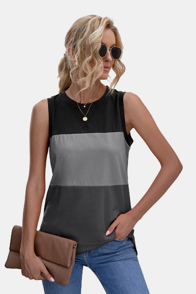 Color Block Tank Top