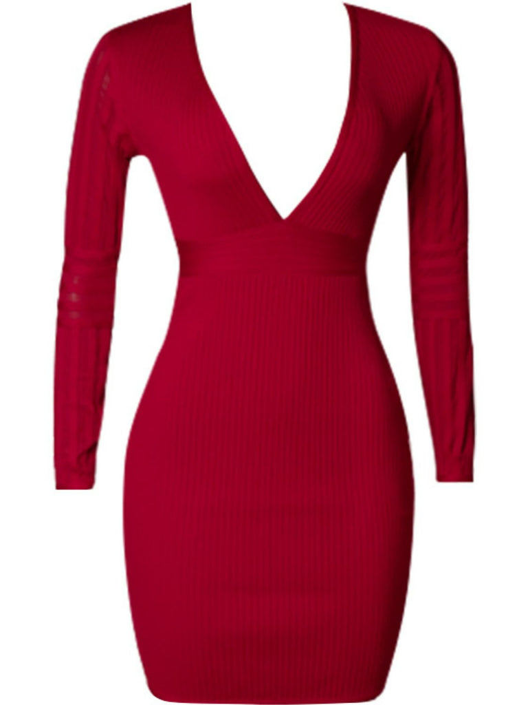 Trendsi Sahara Red Fringe Mini Dress Red / M