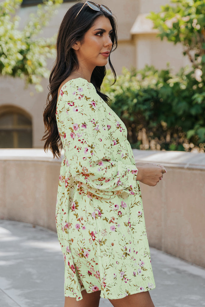 Floral Square Neck Empire Waist Dress La Boutique Dacula Floral Square Neck Empire Waist Dress La Boutique Dacula