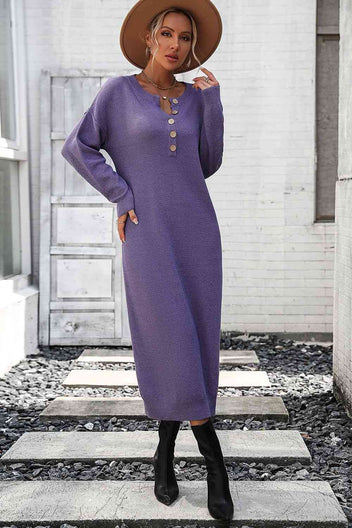 fitted lace wedding dress Alana Henley Sweater Dress – Purple – Rebecca Minkoff