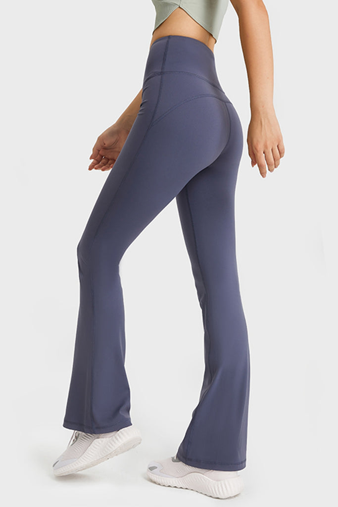 Elastic Waist Flare Yoga Pants – La Boutique Dacula