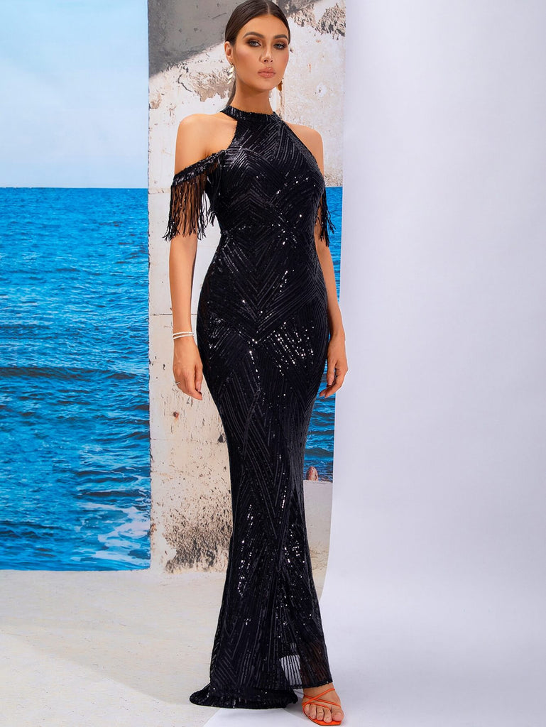 slim fit dress slacks Aleta Couture 904 - Long Sheath Dress