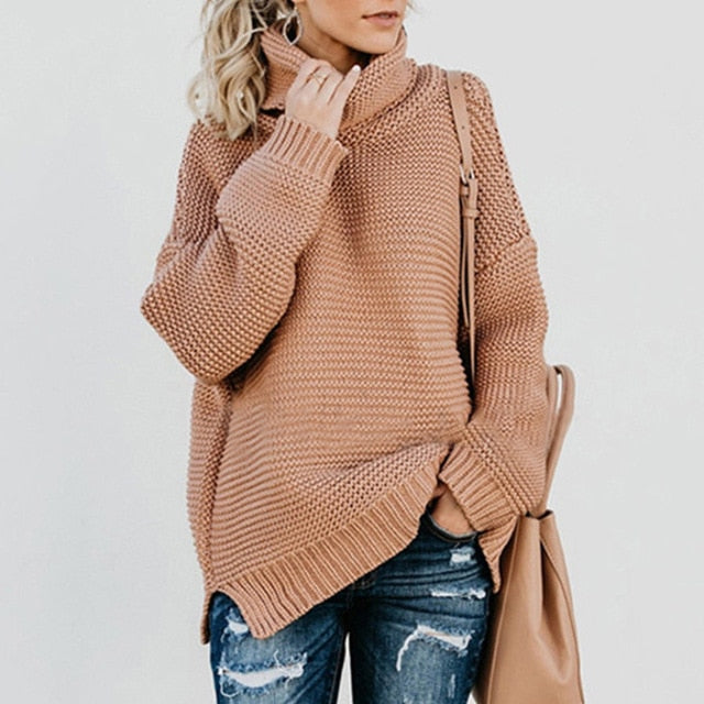 Turtleneck Autumn Winter Pullover European Oversize Sweater